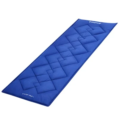 Abbildung von KingCamp Feldbettauflage 100% Baumwolle Schlafmatte Reisedecke für Campingbett Feldbett Gartenliege Sonnenliege 203 x 76 cm