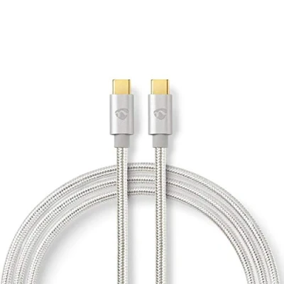 Abbildung von Nedis USB Kabel 3.2 Gen 1 C™ Stecker 4K@60Hz 5 Gbps Vergoldet 2.00 m rund Geflochten / Nylon Aluminium Verpackung