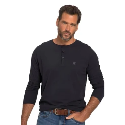 Abbildung von JP1880 T Shirt JP 1880 Henley Basic Langarm Knopfleiste