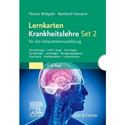Abbildung von Lernkarten Krankheitslehre Set 2 für die Heilpraktikerausbildung: Dermatologie, HNO, Auge, Neurologie, Gynäkologie, Andrologie, Bewegungsapparat, Psychiatrie, Notfallmedizin, Leitsymptome