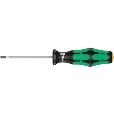Abbildung von Wera WERK 335 Schraubendreher Kerbe 0,4x2,5, Griff 70mmKlingenlänge 60mmGesamtlänge 130mm