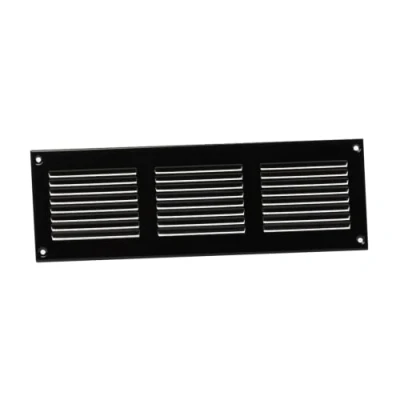 Abbildung von 300x100mm Lüftungsgitter Schwarz Abluftgitter mit Insektenschutz Abluft Zuluft Metall Gitter