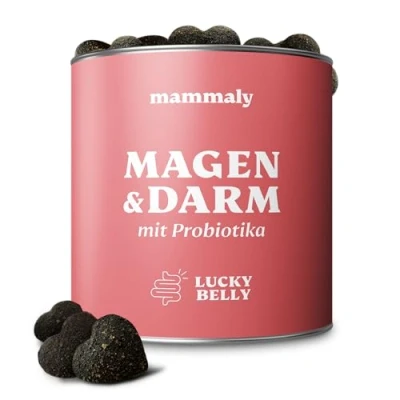 Abbildung von mammaly Lucky Belly Probiotika Hunde Leckerli 325g Verdauungssnacks für Magen Darmflora Aufbau (bei Durchfall, Sodbrennen &amp; Gras fressen) Alternative zu Heilerde, Kohletabletten als leckere Snacks
