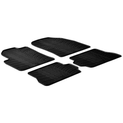 Abbildung von Gledring 0280 Fußmattensatz Gummi vorne und hinten 4 schwarz 750mm 550mm FORD: FIESTA 5, Fusion Kombi