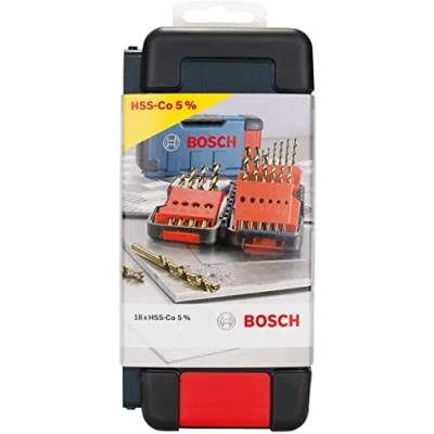 Abbildung von Bosch 1x PRO Stainless Steel HSS Co Spiralbohrer Set (für Stahl, Edelstahl, Ø 1 10 mm, Professional Zubehör Bohrmaschine/Schrauber)