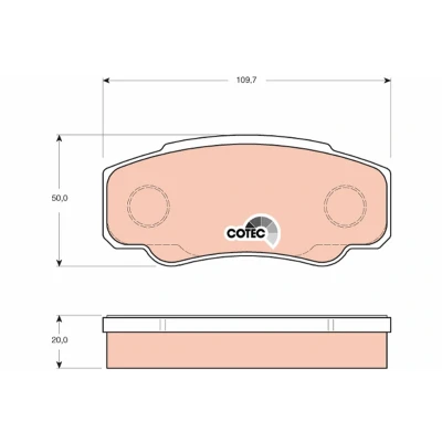 Abbildung von TRW COTEC GDB3441 Bremsbelagsatz inkl. Verschleißwarnkontakt mit Bremssattelschrauben Zubehör NISSAN: NT400 Cabstar, Cabstar