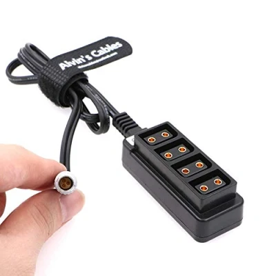 Abbildung von Alvin&#039;s Cables 3 Pin Stecker Steadicam Zephyr auf 4 Port Buchse D Tap Multiple Ausgangsteilerkabel für ARRI RED Camera