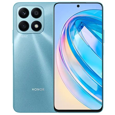Abbildung von HONOR X8a 4G Smartphone 6 GB 128 GB, randloses Display 6,7/&#039;, Dreifach Rückkamera mit 100 MP, MediaTek Helio G88, Akku 4500 mAh, SuperCharge, Android 12 NFC, Cyan Lake