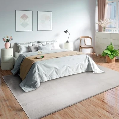 Abbildung von Mia&#039;s Teppiche Olivia Wohnzimmer/Schlafzimmer Teppich waschbar 80x150 cm, Sand