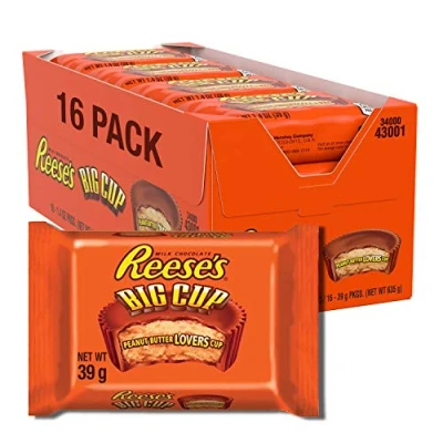 Abbildung von Reeses Big Cup Standard Bar Großer Erdnussbutter Riegel: 16 Stück (16 x 39 g)