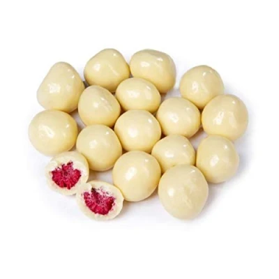 Abbildung von Naturkost Schulz gefriergetrocknete Himbeeren in weißer Schokolade (500g)