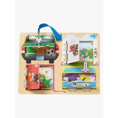 Abbildung von Melissa &amp; Doug Brett MIT SCHLÖSSERN UND Riegeln Holzspielzeug für Kinder, Größe: One Size, Multi coloured