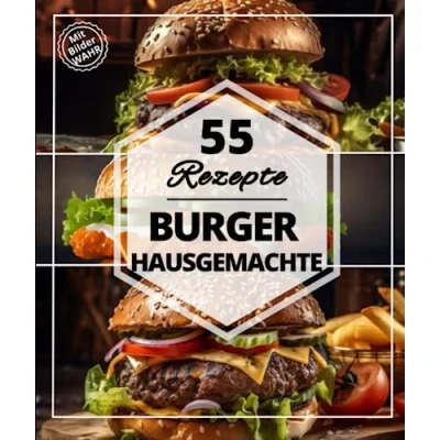 Abbildung von 55 Rezepte Burger hausgemachte: Die besten mit Fleisch, Geflügel und vegetarisch, schnell einfach