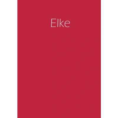 Abbildung von Elke: Notizbuch / Tagebuch Namensbuch: A4 blanko rot