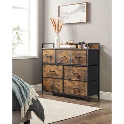 Abbildung von SONGMICS Kommode, 7 Stoffschubladen, Metallgestell, Industrie Design