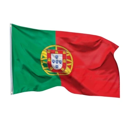 Abbildung von Aricona Portugal Flagge 90x150cm wetterbeständige Fahne mit Messingösen, 100% Polyester, robuste Doppelnaht &amp; in lebendigen Farben ideal für Flaggen Liebhaber