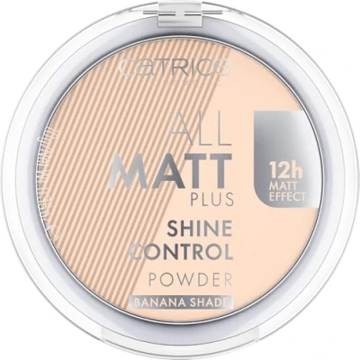 Abbildung von Catrice All Matt Plus Shine Control Powder, Puder, Nr. 002 Banana Bright, gelb, für Mischhaut, fixierend, langanhaltend, mattierend, matt, transluzent, vegan, Nanopartikel frei (10g)
