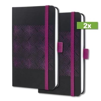 Abbildung von SIGEL J4212/2 Wochenkalender Jolie 2024, ca. A6, schwarz, pink, Hardcover, Gummiband, Stiftschlaufe, Einstecktasche, 174 S., aus nachhaltigem Papier, Terminplaner, 2 Stück