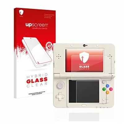 Abbildung von upscreen Schutzglas für Nintendo New 3DS Schutzfolie, Glas Folie [Klar, 9H Panzerschutz, Anti Fingerprint]