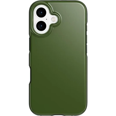 Abbildung von tech21 EvoDusk für iPhone 16 kompatibel mit MagSafe Aufprallschutz Hülle 15x nach Militärstandard getestet in Grün/Schwarz