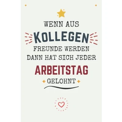 Abbildung von Wenn aus kollegen Freunde werden: A5 blanko Notizbuch Dankeschön Geschenke Für Arbeitskollegin abschied kollegin