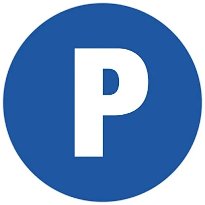 Abbildung von Exacompta 67105E Privatparkplatz Hinweisschild Ø30cm mit Aufhänger aus UV beständigem PVC Schilder Warnhinweis Sticker Aufkleber Türschild