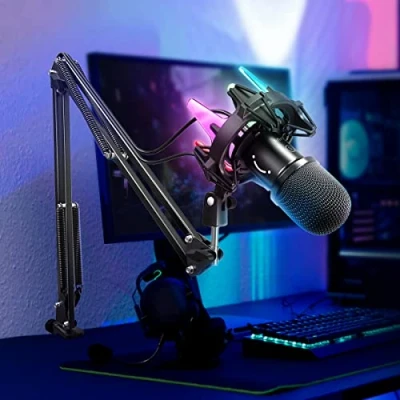 Abbildung von FIFINE Mikrofon USB Metall Set Streaming mit Mikrofonarm