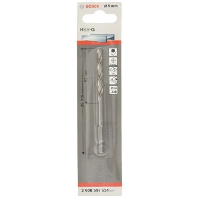 Abbildung von Bosch Professional Metallbohrer HSS G geschliffen mit 1/4&quot; Sechskantschaft (Ø 5 mm)
