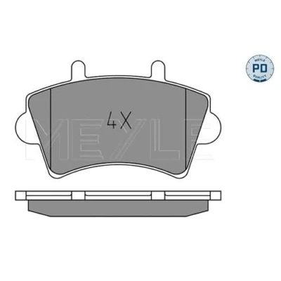 Abbildung von MEYLE 025 236 1318/PD Bremsbelagsatz PD Quality Vorderachse exkl. Verschleißwarnkontakt mit Anti Quietsch Blech RENAULT: MASTER 2 Kasten