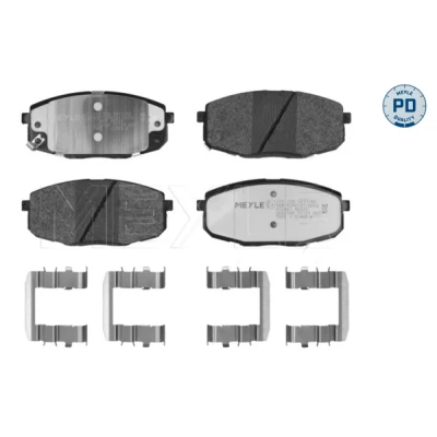 Abbildung von MEYLE 025 239 6617/PD Bremsbelagsatz PD Quality Vorderachse mit akustischer Verschleißwarnung Anti Quietsch Blech HYUNDAI: i30 I Schrägheck