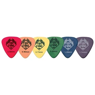 Abbildung von Fire Stone 523873 Plektrum/Pick Delrin Tex, 351 Form, angeraute Ausführung, 0,73 mm, gelb, 12 Stück