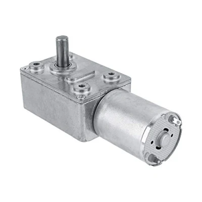 Abbildung von Getriebemotor DC 12V Schneckengetriebemotor mit Hohem Drehmoment CW/CCW Drehzahlminderungsmotor Wendbarer Getriebemotor(5RPM)