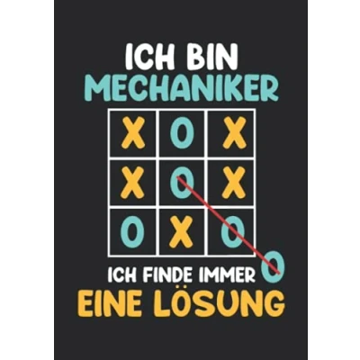 Abbildung von Notizbuch A5 dotted, gepunktet mit Softcover Design: Mechaniker Geschenk KFZ Spruch finde eine Lösung: 120 dotted (Punktgitter) DIN Seiten