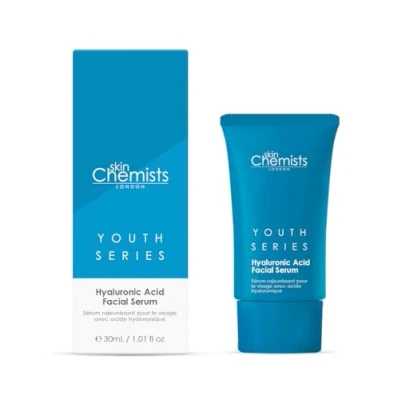 Abbildung von skinChemists HYALURONIC ACID Facial Serum 30 ml Anti Aging Formel schützt vor feinen Linien und Falten. Gesichtsserum mit 1,5% Hyaluronsäure, Aloe Vera natürlichem Vitamin E.