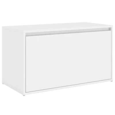 Abbildung von vidaXL Flurbank 1 Schublade Sitzbank Sitztruhe Schuhbank Garderobenbank Truhenbank Bank mit Stauraum Flurmöbel 80x40x45cm Weiß Holzwerkstoff
