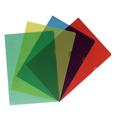 Abbildung von Herlitz 11420254 Aktenhülle, A4, Sortiert, genarbt, farbig (2X 20 Stück, transparent)