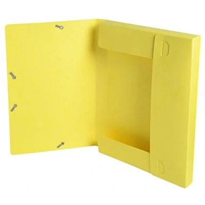 Abbildung von Exacompta 18500H Premium Sammelbox mit Gummizug 25 mm breit aus extra starkem Colorspan Karton Rückenschild für DIN A4 Archivbox Heftbox Dokumentenbox Zeichenbox 1 Stück Zufallsfarbe