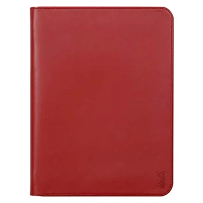 Abbildung von Rhodia 168122C Konferenzmappe Rhodiarama für Block DIN A4, 25,5x34 cm, mit Etui, dehnbare Haupttasche, 2 flache Reißverschlusstaschen, Kartenfächer, Stiftehalter, Cover aus Kunstleder Rot, 1 Stück