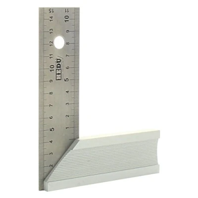 Abbildung von hedue® Schreinerwinkel mit Anschlag, Winkel Anschlagwinkel 45, rechter Werkzeug, 150 x 40 1 mm