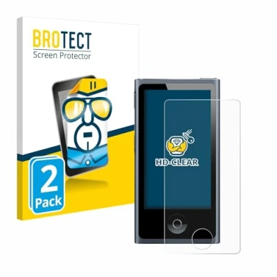 Abbildung von BROTECT (2 Stück Schutzfolie für Apple iPod nano 2012 (7. Gen.) Displayschutz Folie Ultra Klar