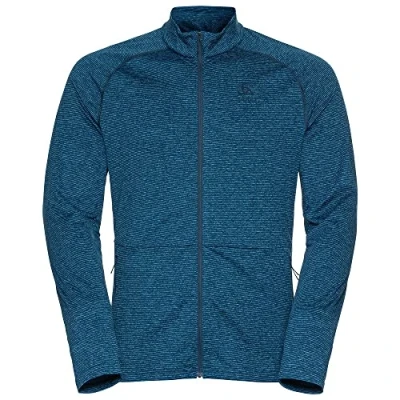 Abbildung von Odlo Herren Langarm Shirt mit Reißverschluss SESVENNA, blue wing teal melange, S