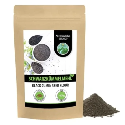 Abbildung von Schwarzkümmel gemahlen (1kg), Schwarzkümmelpulver, Schwarzkümmelmehl, 100% natürlich, ohne Zusätze, Pulver