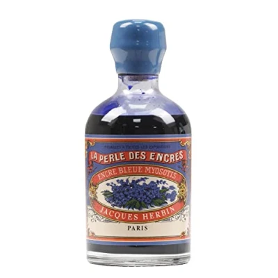 Abbildung von Herbin Tinte Flakon 100ml blau Vergissmeinnicht