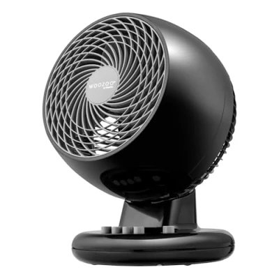 Abbildung von Woozoo, Leiser, leistungsstarker &amp; tragbarer Tischventilator, 23m², Reichweite 12m, Oszillation, Vertikale Neigung, Zimmer Woozoo PCF M18 Schwarz