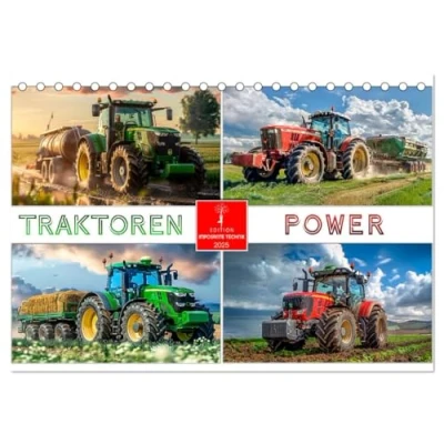 Abbildung von Traktoren Power (Tischkalender 2025 DIN A5 quer), CALVENDO Monatskalender