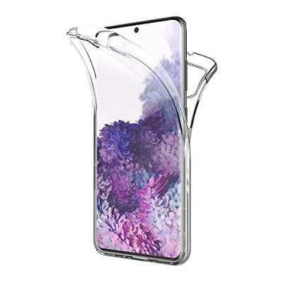 Abbildung von AICEK Hülle Compatible Samsung Galaxy S20 360Full Body Transparent Silikon Schutzhülle für Case Durchsichtige TPU Bumper Handyhülle (6,2 Zoll)