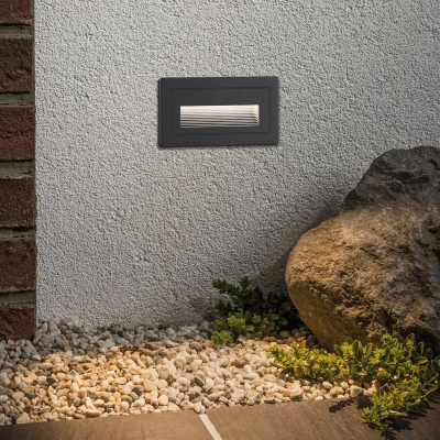 Abbildung von Paulmann LED Außen Wandleuchte &quot;LongIP44 eckig 103x58mm 3000K 4W 30lm 230V Schwarz Aluminium&quot;, 1 flammig