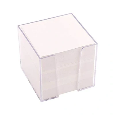 Abbildung von D.RECT 9461 Zettelbox Zettelkasten Kunststoff 85x85x80mm circa700blattWeißgefüllt