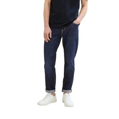 Abbildung von TOM TAILOR Herren Josh Regular Slim Jeans mit Stretch, Used Dark Stone Blue Denim, 29/32