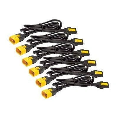 Abbildung von APC AP8702S WW Stromkabel Set (je 6), verriegelbar, C13 auf C14 (90 Grad), 0,6 m